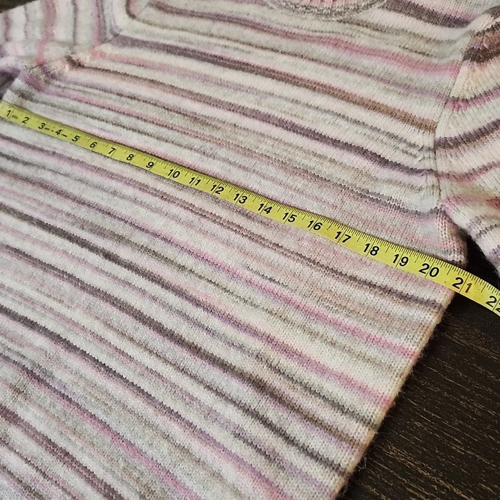 Appleseed’s Wool Blend Pink Knit Sweater Sz Large Mock Neck